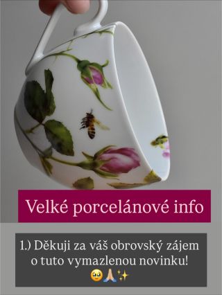 Vyprodaný porcelán a co bude dál…?❤️ Pokud vás cokoliv zajímá, určitě sem napište a odpovím. 🌸🌿🌟